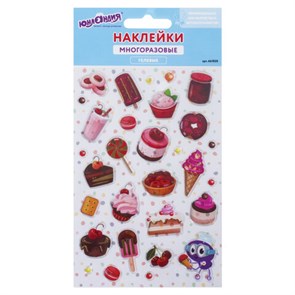 {{photo.Alt || photo.Description || 'Наклейки гелевые "Сладости", многоразовые, с тиснением фольгой, 10х15 см, ЮНЛАНДИЯ, 661820'}}
