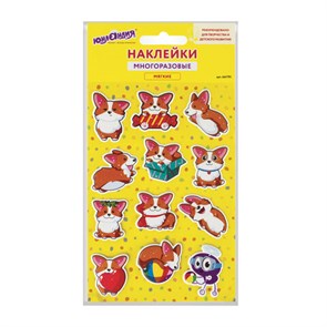 {{photo.Alt || photo.Description || 'Наклейки зефирные "Корги", многоразовые, 10х15 см, ЮНЛАНДИЯ, 661791'}}