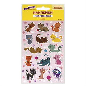 {{photo.Alt || photo.Description || 'Наклейки зефирные "Котята", многоразовые, 10х15 см, ЮНЛАНДИЯ, 661787'}}