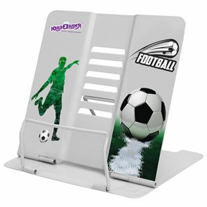 {{photo.Alt || photo.Description || 'Подставка для книг и учебников ЮНЛАНДИЯ "Play Football", регулируемый наклон, металлическая, 237574'}}