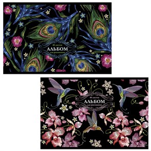 {{photo.Alt || photo.Description || 'Альбом для рисования, А4, 40 л., скоба, тиснение фольгой, TWIN, ПЗБМ, 205х295 мм, "Японская вышивка" (2 вида), 046795'}}