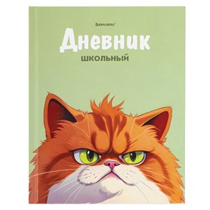 {{photo.Alt || photo.Description || 'Дневник 5-11 класс 48 л., твердый, BRAUBERG, выборочный лак, с подсказом, "Суровый Кот", 107196'}}