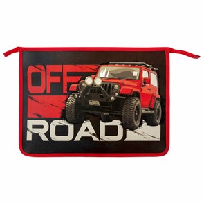 {{photo.Alt || photo.Description || 'Папка для тетрадей ЮНЛАНДИЯ А4, 1 отделение, пластик, на молнии, "Offroad", 271083'}}