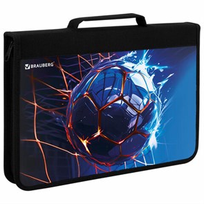 {{photo.Alt || photo.Description || 'Папка на молнии BRAUBERG А4 с ручкой, с органайзером, 1 отделение, "Score goal", 273385'}}
