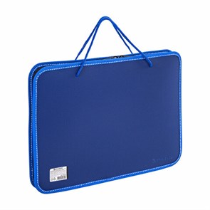 {{photo.Alt || photo.Description || 'Папка на молнии пластиковая с ручками BRAUBERG, А4, 350х270х45 мм, фактура бисер, синяя, 225163'}}