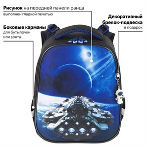 Папка на молнии с ручками BRAUBERG А4, 1 отделение, пластик, 80 мм, "Radiant unicorn", 273369 273369