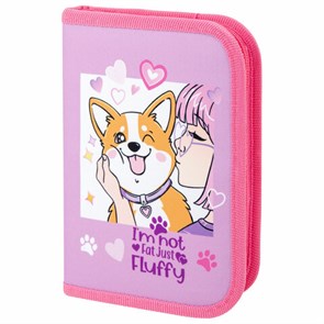{{photo.Alt || photo.Description || 'Пенал ПИФАГОР, 1 отделение, полиэстер, 19х13 см, "Fluffy akita", 272284'}}