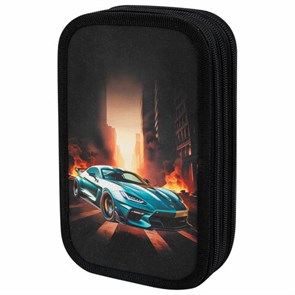 {{photo.Alt || photo.Description || 'Пенал ЮНЛАНДИЯ, 3 отделения, картон с эффектом soft-touch, 19х11 см, "Fire car", 272267'}}