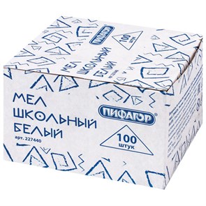 {{photo.Alt || photo.Description || 'Мел белый квадратный 100 штук, ПИФАГОР, картонная упаковка, 227440'}}