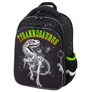 {{photo.Alt || photo.Description || 'Ранец BRAUBERG QUADRO, 3 отделения, с брелком, "Tyrannosaur", светящийся рисунок, 37х28х18 см, 272021'}}