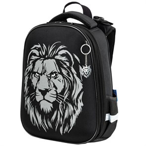 {{photo.Alt || photo.Description || 'Ранец BRAUBERG SHINY, 2 отделения, с брелком, "Savage lion", светящийся рисунок, 38х28х14 см, 272039'}}