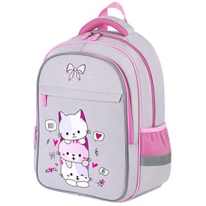 {{photo.Alt || photo.Description || 'Рюкзак BRAUBERG FAVOUR, 2 отделения, 3 кармана, "Fluffy kittens", 40х29х15 см, 271417'}}