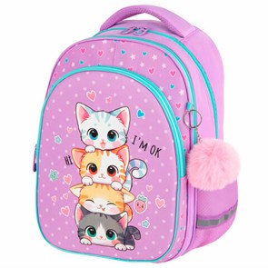 {{photo.Alt || photo.Description || 'Рюкзак BRAUBERG OPTIMA, 2 отделения, с брелоком, "Funny kittens", 36х27х18 см, 273156'}}
