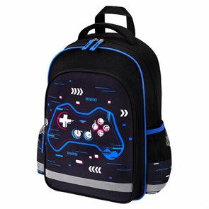 {{photo.Alt || photo.Description || 'Рюкзак ПИФАГОР SCHOOL, 1 отделение, 3 кармана, "Lucky gamer", 38x28х14 см, 273172'}}