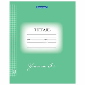 {{photo.Alt || photo.Description || 'Тетрадь 18 л. BRAUBERG ЭКО "5-КА", клетка, обложка плотная мелованная бумага, ЗЕЛЕНАЯ, 402987'}}