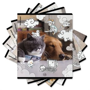 {{photo.Alt || photo.Description || 'Тетрадь обложка пластик, А5, 48 л., скоба, клетка, ErichKrause, "Dream Cat" (микс в спайке), 54161'}}