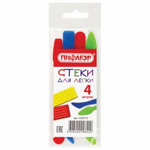 {{photo.Alt || photo.Description || 'Стеки для лепки ПИФАГОР, НАБОР 4 шт., цветные, пакет с подвесом, 229717'}}