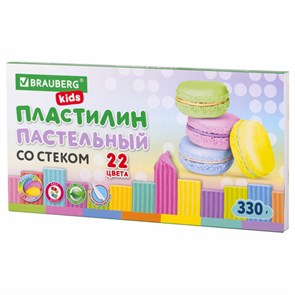 {{photo.Alt || photo.Description || 'Пластилин классический пастельные цвета BRAUBERG KIDS, 22 цвета, 330 грамм, стек, 106682'}}