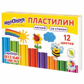 {{photo.Alt || photo.Description || 'Пластилин мягкий ЮНЛАНДИЯ "ВЕСЕЛЫЙ ШМЕЛЬ", 12 цветов, 180 г, СО СТЕКОМ, 106672'}}