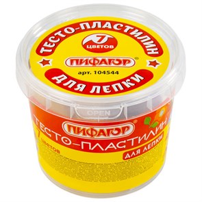 {{photo.Alt || photo.Description || 'Пластилин на растительной основе (тесто для лепки) ПИФАГОР, 7 цветов, 210 г, пластиковый стакан, 104544'}}