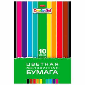 {{photo.Alt || photo.Description || 'Цветная бумага А4 мелованная, 10 листов 10 цветов, в папке, HATBER "Creative Set", 195х280 мм, 008826, 10Бц4м_05930'}}