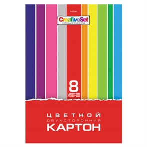 {{photo.Alt || photo.Description || 'Картон цветной А4 2-сторонний МЕЛОВАННЫЙ, 8 листов, 8 цветов, в папке, HATBER, 195х280 мм, "Creative Set", 058405, 8Кц4_05934'}}