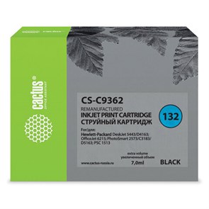 Картридж струйный CACTUS (CS-C9362) для HP Officejet 6313/6315/Photosmart C3183, черный 361886