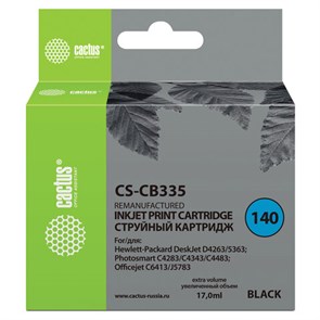 Картридж струйный CACTUS (CS-CB335) для HP C4283/C4383/J5783/Deskjet D4263, черный 361889