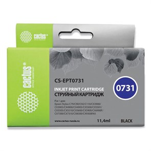 Картридж струйный CACTUS (CS-EPT0731) для EPSON Stylus С79/СХ3900/4900/5900/7300, черный 361927