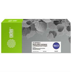 Картридж струйный CACTUS (CS-EPT9651) для Epson WorkForce Pro WF-M5299DW/M5799DW, черный 364178