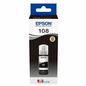 Чернила EPSON 108 (C13T09C14A) для СНПЧ EPSON L8050 /L8100 /L18050, черные, ОРИГИНАЛЬНЫЕ 364531