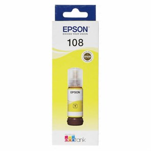 Чернила EPSON 108 (C13T09C44A) для СНПЧ EPSON L8050 /L8100 /L18050, желтые, ОРИГИНАЛЬНЫЕ 364534