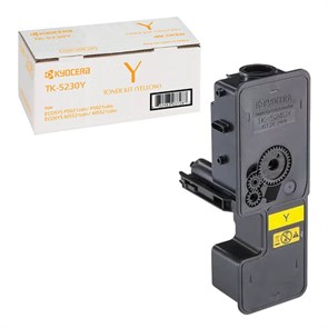 Тонер-картридж KYOCERA (TK-5230Y) ECOSYS P5021cdn/cdw/M5521cdn/cdw, желтый, ресурс 2200 стр., оригинальный, 1T02R9ANL0 320857