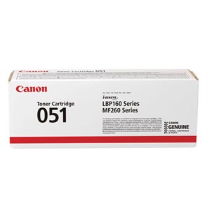 Картридж лазерный CANON (051) i-SENSYS LBP162dw/MF264dw/267dw/269dw, ресурс 1700 страниц, оригинальный, 2168C002 363226