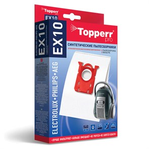 {{photo.Alt || photo.Description || 'Мешок для пылесоса (пылесборник) синтетический TOPPERR EX10, ELECTROLUX, PHILIPS, AEG, КОМПЛЕКТ 4 шт., 1404'}}