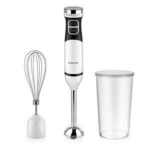 {{photo.Alt || photo.Description || 'Блендер погружной BRAYER BR1243, 800 Вт, 2 скорости, 2 насадки, стакан, белый'}}