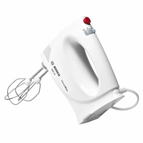 {{photo.Alt || photo.Description || 'Миксер BOSCH MFQ3010, 300 Вт, 2 скорости, 2 венчика, 2 крюка для теста, белый'}}