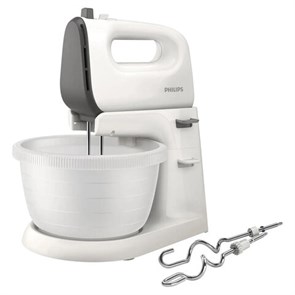 {{photo.Alt || photo.Description || 'Миксер PHILIPS HR3745/00 на подставке 450 Вт, 5 скоростей, 2 венчика, 2 крюка для теста, чаша, белый'}}