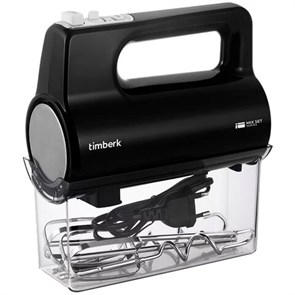 {{photo.Alt || photo.Description || 'Миксер TIMBERK T-HM40S50, 700 Вт, 5 скоростей, 2 венчика, 2 крюка для теста, контейнер, черный'}}