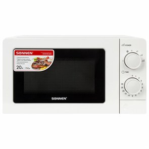 {{photo.Alt || photo.Description || 'Микроволновая печь SONNEN MW2070B-6MW, 20 л, 700 Вт, таймер, механическое управление, белая, 454651'}}