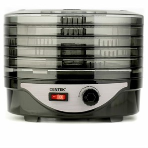{{photo.Alt || photo.Description || 'Сушилка для овощей CENTEK CT-1658, объём 4 л, 270 Вт, 5 поддонов, механическое управление, черная'}}