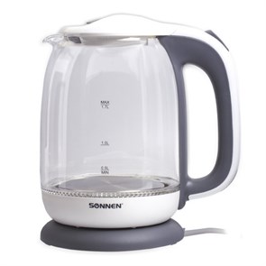 {{photo.Alt || photo.Description || 'Чайник SONNEN KT-1792, 1,7 л, 2200 Вт, закрытый нагревательный элемент, стекло, белый, подсветка, 454348'}}