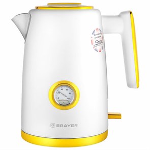 {{photo.Alt || photo.Description || 'Чайник с термометром BRAYER BR1018, 1,7 л, 2200 Вт, закрытый нагревательный элемент, сталь, белый'}}