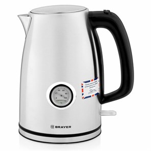 {{photo.Alt || photo.Description || 'Чайник с термометром BRAYER BR1022, 1,8 л, 2200 Вт, закрытый нагревательный элемент, сталь'}}