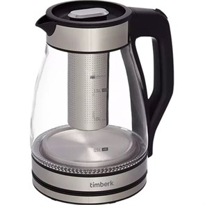 {{photo.Alt || photo.Description || 'Чайник со съемным заварником TIMBERK T-EK27G02, 1,5 л, 1800 Вт, закрытый нагревательный элемент, стекло, стальной'}}