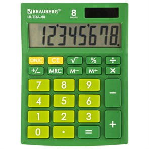 {{photo.Alt || photo.Description || 'Калькулятор настольный BRAUBERG ULTRA-08-GN, КОМПАКТНЫЙ (154x115 мм), 8 разрядов, двойное питание, ЗЕЛЕНЫЙ, 250509'}}