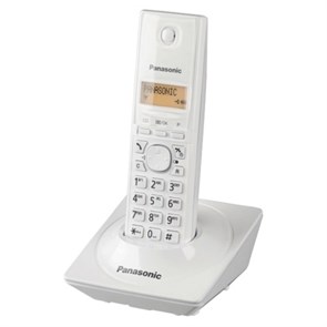 Радиотелефон PANASONIC KX-TG1711RUW, память на 50 номеров, АОН, повтор, часы /будильник (радиус 10-100 м), цвет белый 262044