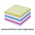 Блок для записей STAFF непроклеенный, куб 9х9х5 см, цветной, чередование с белым, 126365 126365