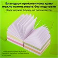 Блок для записей STAFF проклеенный, куб 9х9х9 см, цветной, чередование с белым, 129208 129208