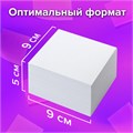 Блок для записей BRAUBERG в подставке прозрачной, куб 9х9х5 см, белый, белизна 95-98%, 122224 122224